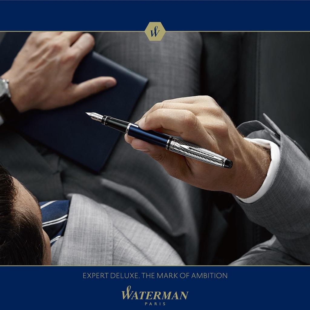 Waterman Перьевая ручка Expert Deluxe Каменно-серый CT Тонкое перо Подарочная коробка Оригинальный импортный продукт 2187505