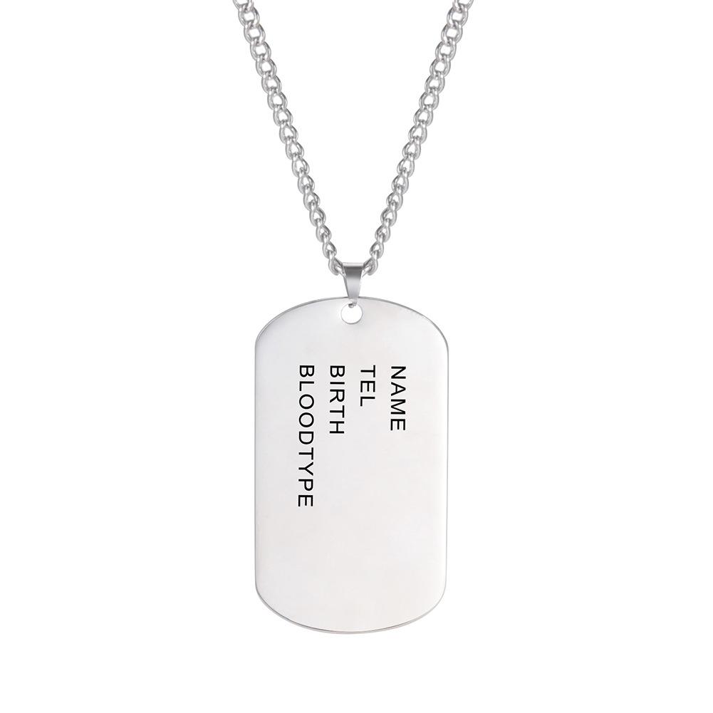 Серебряные армейские жетоны для собак 925 пробы для мужчин, армейское ожерелье из желтого золота 14 карат для мужчин, армейские армейские жетоны для собак