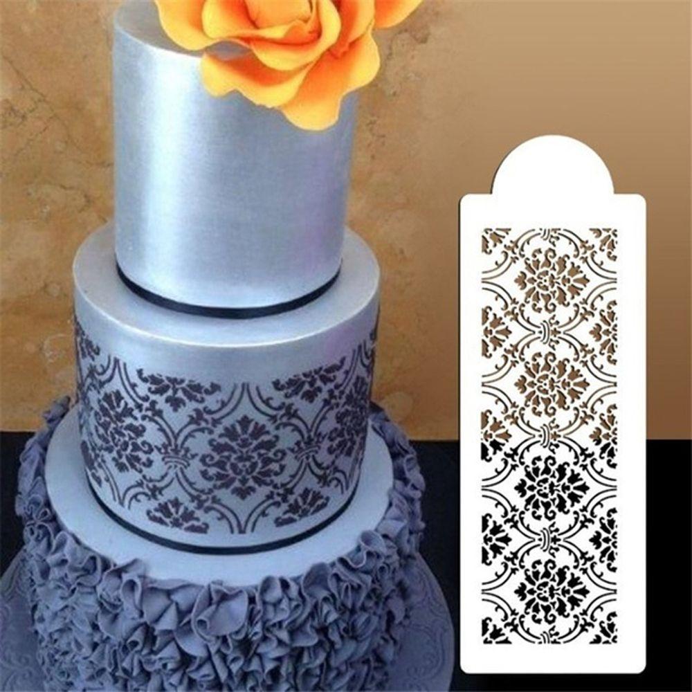 Sugarcraft DIY Template Cake Damask Lace Border Cake Decorating Tool Cupcake Stencil Fondant Mold