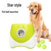 Pet Dog Ball Launcher: Automatic Three-Speed Distance Adjust, Red Light, Interactive Toy for Walking and Playing.