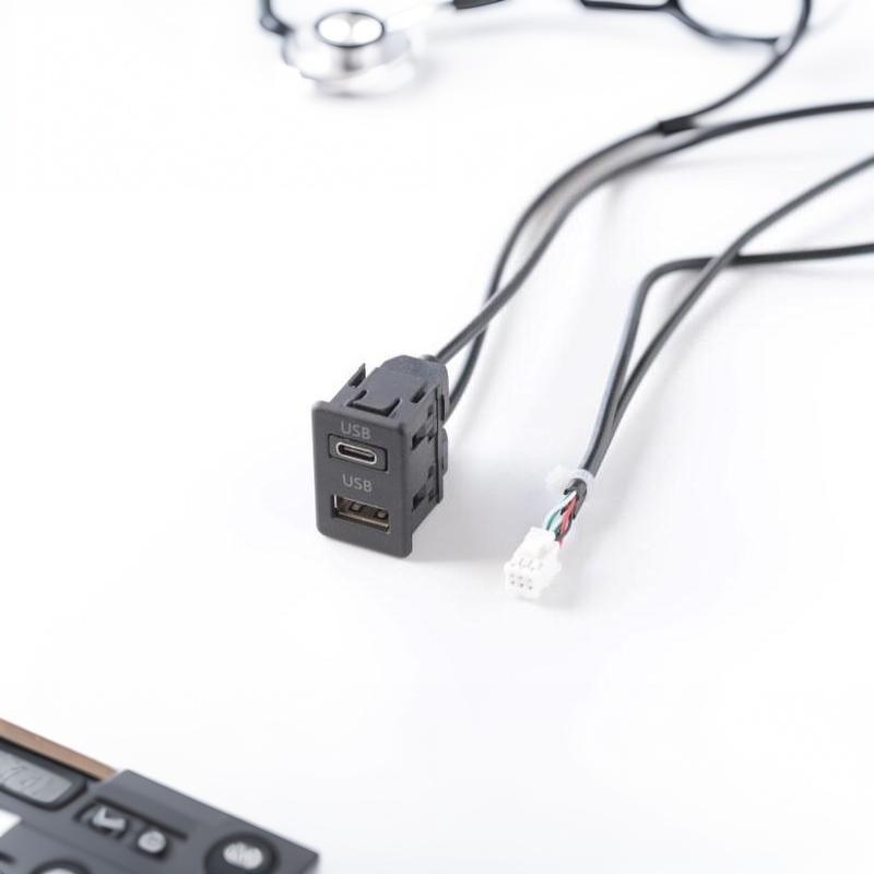 Двойной порт Автомобильная врезная USB Type C розетка 6-контактный кабель Быстрая зарядка для Автомобиля Лодки Морской Блок Питания