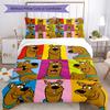 3 шт. Комплект постельного белья Scooby-Doo Пододеяльник на молнии Включает 1 пододеяльник и 2 наволочки, Мягкий и удобный для всех сезонов.