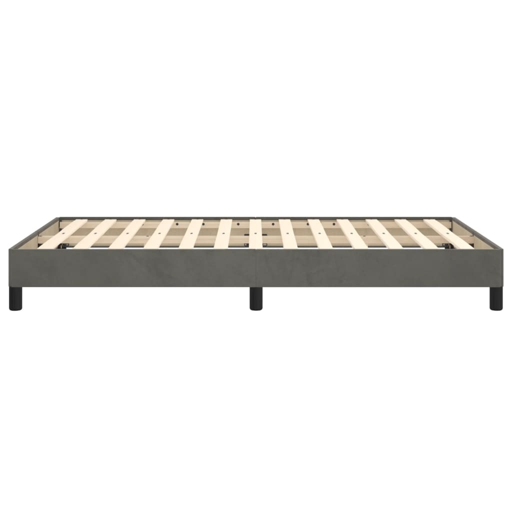Bed Frame without Mattress Dark Grey 120 x 190 cm Velvet
