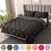 2/3Pcs Home Duvet Cover Queen Bedding Set 3D Solid Color Quilt Covers Winter Luxury Soft Comfortable Bed Line Set with Pillowcase