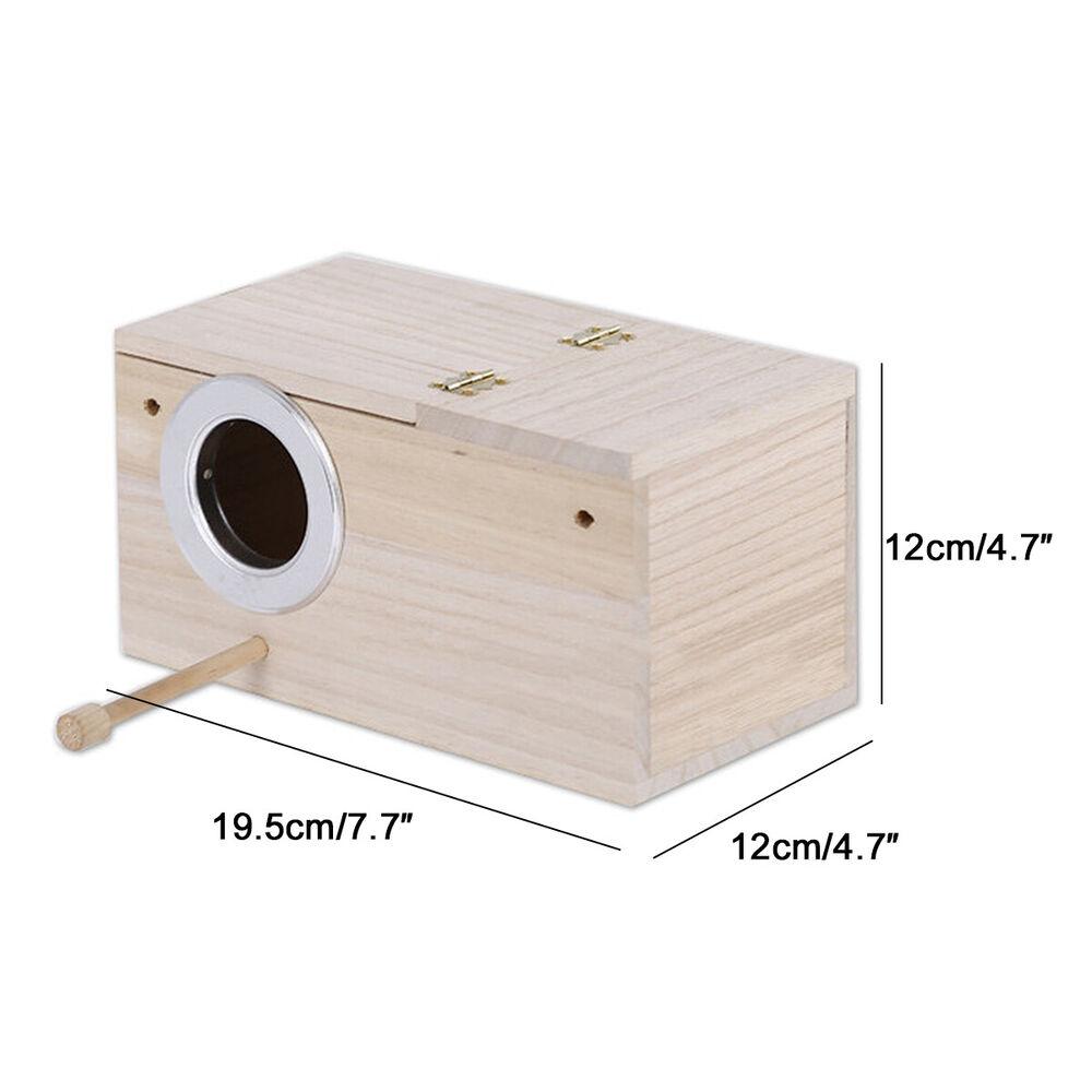 Parrot Lovebirds Finch Wooden Nesting House Cage Nest Bird Breeding Box Bird supplies