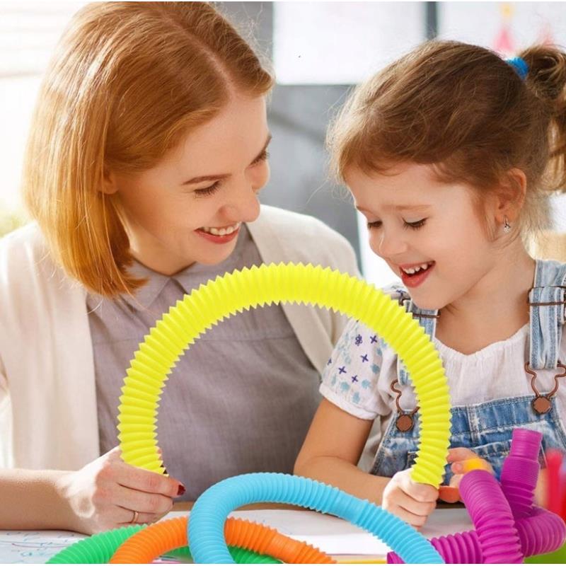 Sensory Tubes Pop Tube Squishy Anti-Stress Toy Thick 6 Pcs