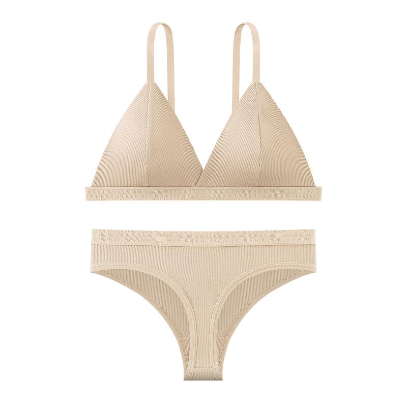 Французский бюстгальтер с треугольной чашкой без косточек для женщин - Тонкие бретели, Дышащий и удобный