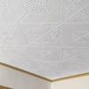 Decorative Waterproof Anti-collision Modern 3D Ceiling Self-adhesive Wallpaper 35 * 35cm Kitchen Bedroom Room Background