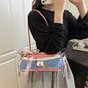 Niche Design Denim Bag 2025 New Fashion Sweet Style Lace Bow Shoulder Bag Versatile Underarm Bag
