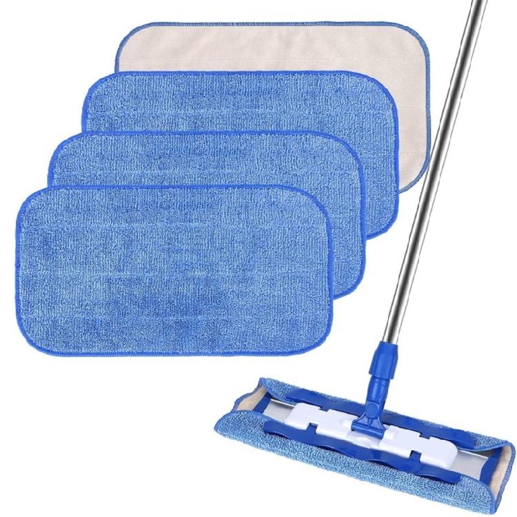 5Pieces Efficient Fiber Cleaning Cloth Efficient Dust Trapping Mop Pad Replacement for MR SIGA Microfibre Mop Refills