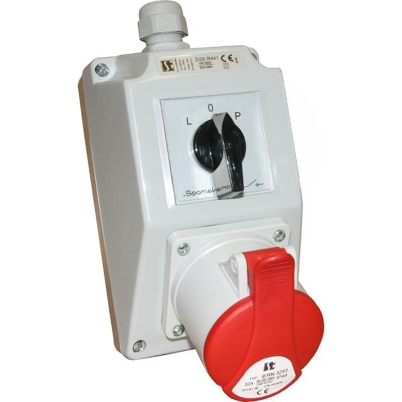 Switch with socket -0-P 16A/5 ZI02R221