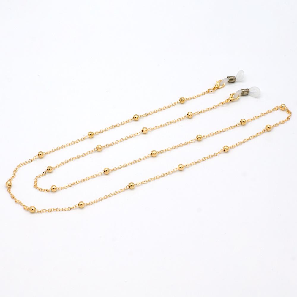Fashion Copper Womens Gold Silver Eyeglass Chains Sunglasses Reading Beaded Glasses Chain Eyewears Cord Necklace Strap Rop