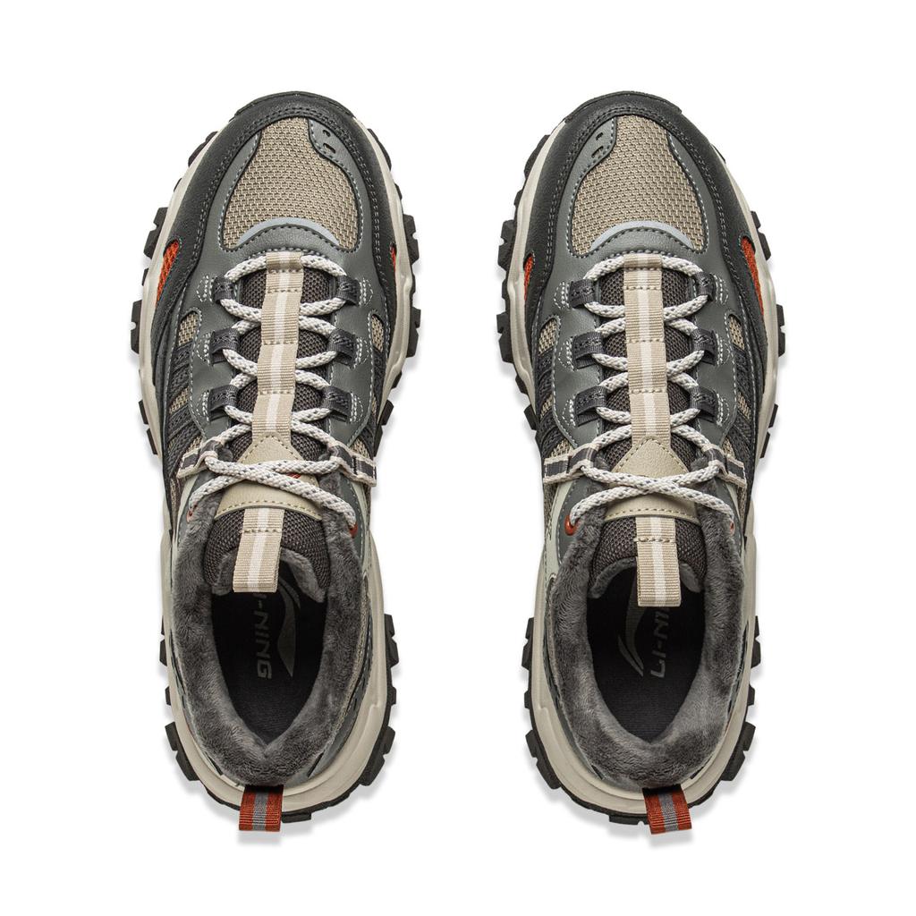 Li Ning Mountain Trek WNTR LOW Амортизация Устойчивость к истиранию Дышащие Низкие Повседневная Обувь Мужская Серая AGLV167-2
