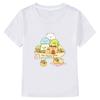 Футболки Sumikko Gurashi Детская летняя одежда Футболки с мультяшным принтом Футболки для мальчиков и девочек Аниме футболки Хлопковый топ
