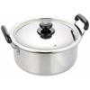 Endo Shoji Commercial-Grade Plastic Handle Thick Plate Practical Pot, 27cm, Induction Cooker Compatible, 18-0 Stainless Steel Body, 18-8 Stainless Ste