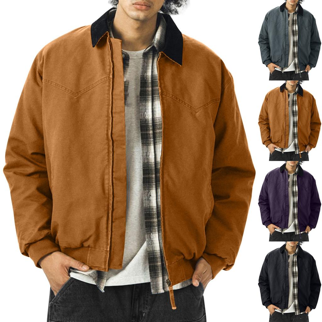 Men's Solid Color Camouflage Outdoor Sports Jacket Men's Pocket Button Casual Jacket