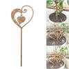 Rustic Heart Shape Garden Stake Yard Art Ground Stake for Outdoor Decoration Lawn Art Weather Resistant Iron Decors