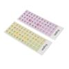 2pcs Keyboard Stickers Colorful English Language Dustproof Waterproof Coating PVC Material Computer Keycaps Stickers