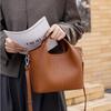 Vintage Genuine Leather Women's Stylish All-in-one Tote Bag Women's Vegetable Tanned Cowhide Commuter Crossbody Shoulder Bag