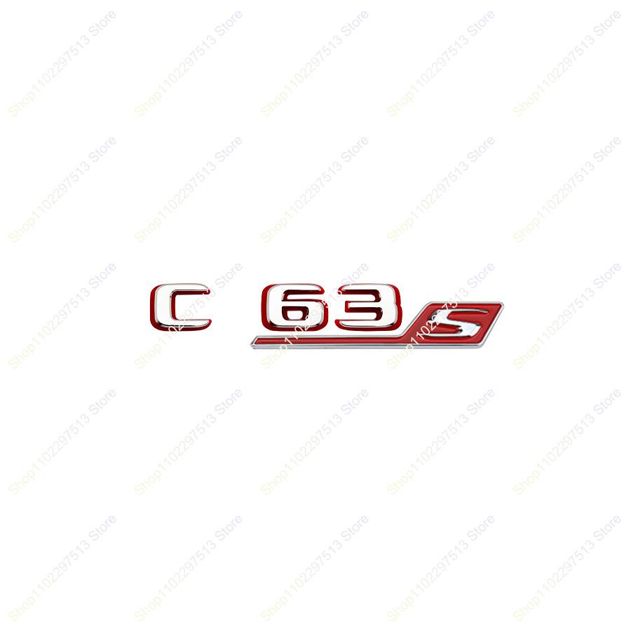 ABS 3D Car Trunk Bicolor letters Logo Badge Decals Sticker For C43 C63 C63S Emblem W204 W205 W206 Series