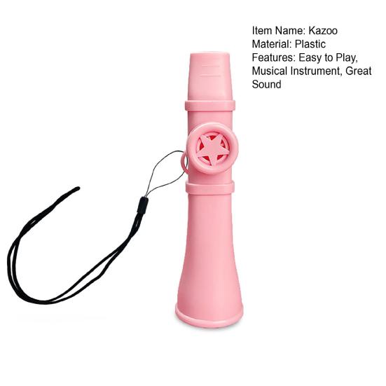 Plastic Kazoo with Easy To Learn Lanyard for Kids Adults Kazoo Flute Musical Instrument