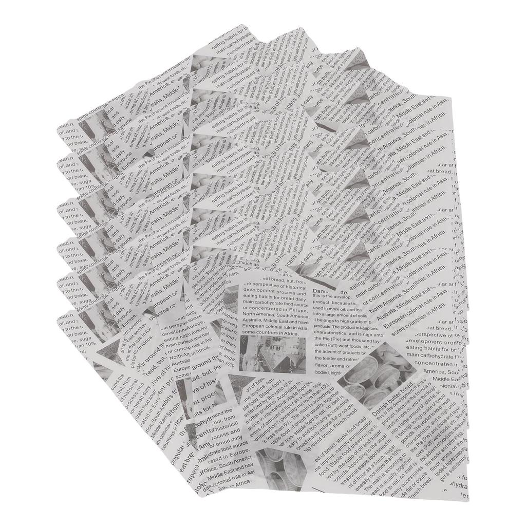 500 Sheets Sandwich Wrapping Paper Grease Proof Non Stick Food Basket Liner for Frying Baking Foods White Newspaper