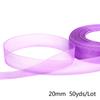 Satin Edge Sheer Organza Ribbon Bow Craft 20mm Chiffon Roll Sewing Fabric Accessorie Gift Wrap