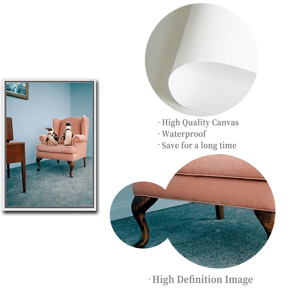 Cozy Lion Poster Hide and Seek Print The Penguin Show Canvas Painting Modern Vintage Animal Wall Art Pictures Kids Home Decor