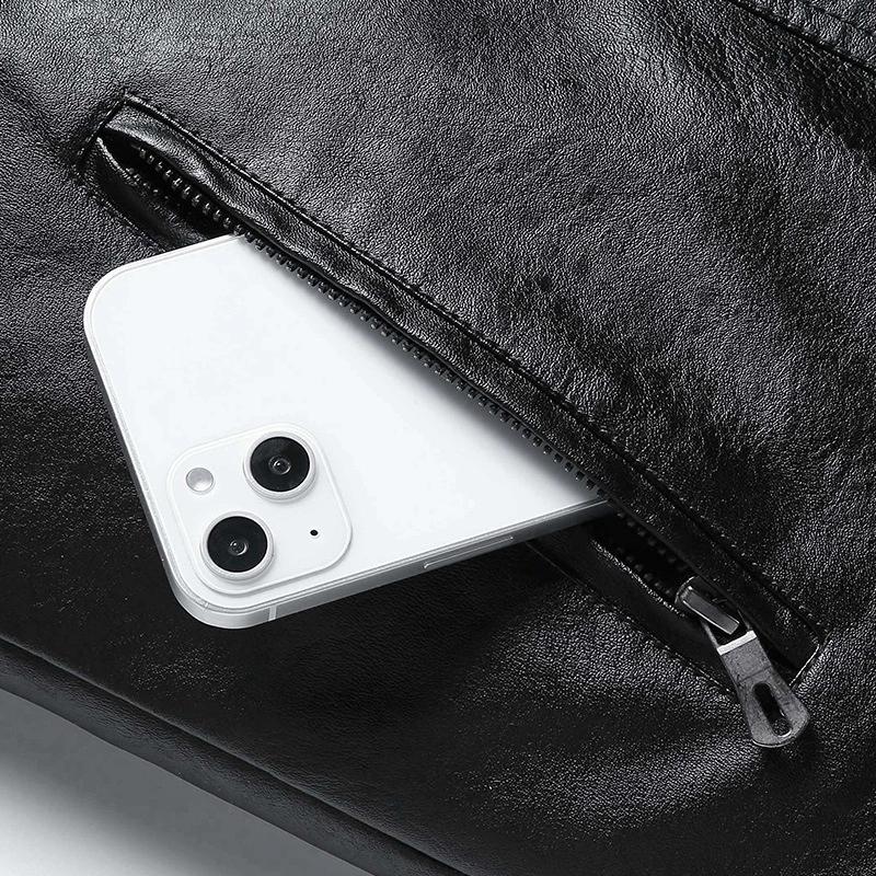 Мужская верхняя одежда Весенне-осенний стиль Удобная и красивая Темперамент Кожаная куртка Популярная корейская версия Большой размер Мужская кожаная куртка