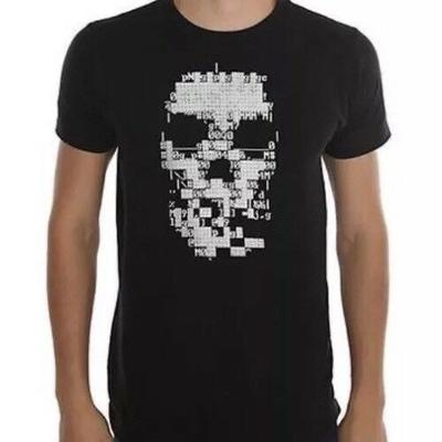 Черная футболка унисекс Watch Dogs Digital Skull X-Small с графическим рисунком