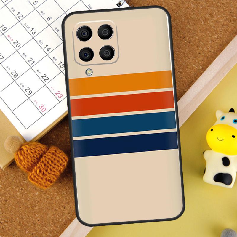 Retro Stripes Aesthetic Vintage Case For Samsung Galaxy M20 M11 M31 M35 M55 M15 M32 M16 M36 M56 M54 M23 M52 M34 M14 M13 M53