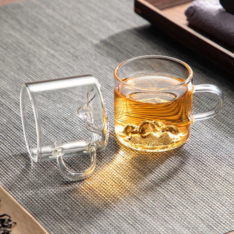 GIANXI Thickened High Temperature Glass Cup High Borosilicate Glass Bottom Guanshan Design With Handle Teacup Kung Fu Tea Set