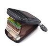 Men's Wallet Genuine PU Leather Credit Card Holder Blocking Zipper Pocket Men Bag Multi-card Zipper