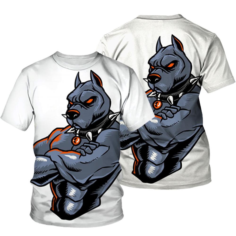 3D Print T Shirts Men Women Fashion Streetwear O-Neck Short Sleeve T Shirt Harajuku Men's Tees Tops Animal Boxing Dogs