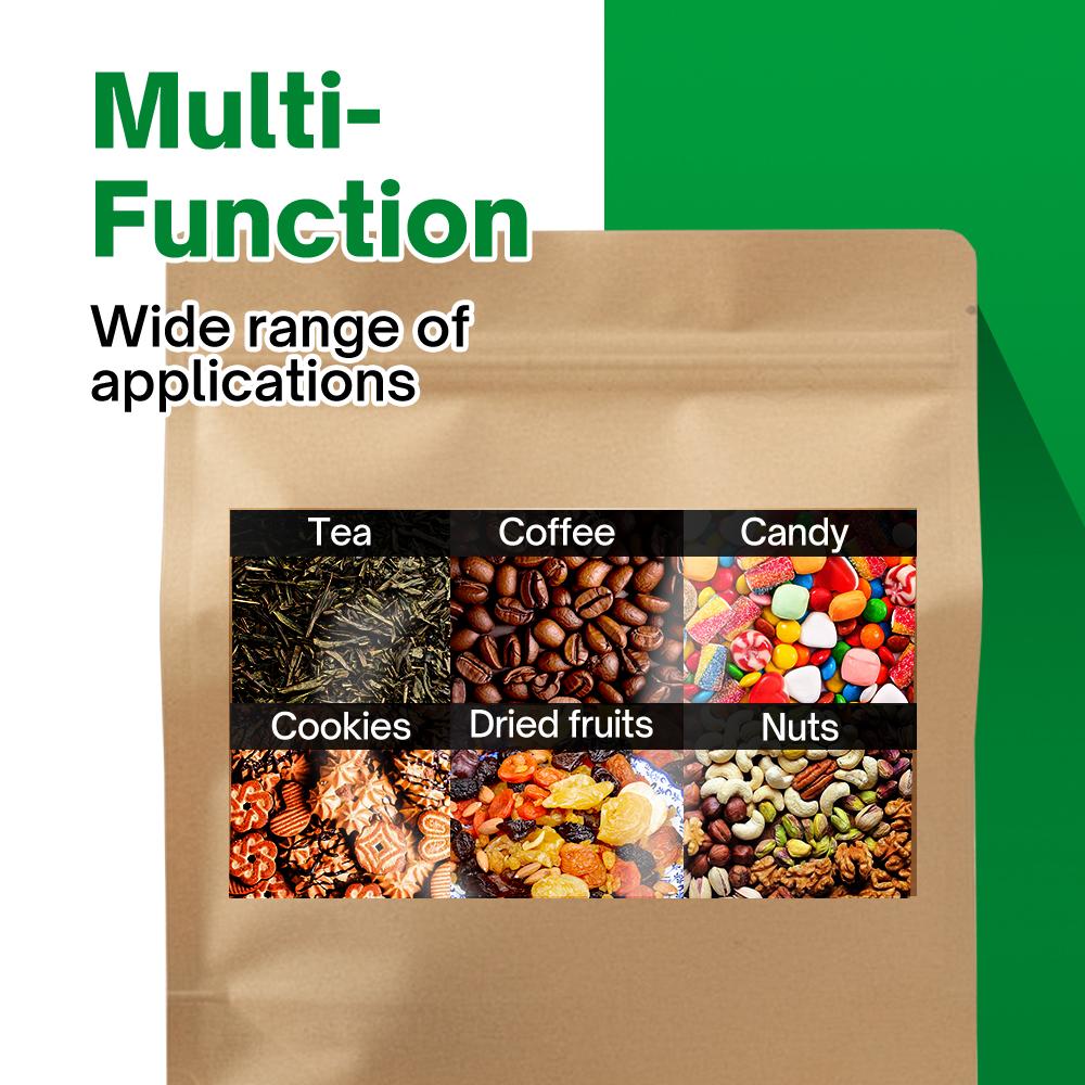 Custom Flat Bottom Pouch PE Zipper Packaging Bag With Rope for Baby Food Pet Food Coffee Beans Tea Bag