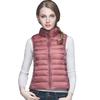 Packable Ultra-light Sleeveless Women's Winter Down Jacket White Duck Feather Warm Waistcoat Down Vest Outerwear Coats for Woman