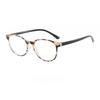 New Fashionable Anti Blue Light Circular Large Frame Reading Glasses Clear Lens Optical Prescription Eyeglasses 0 To +4.0