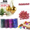 36pcs Christmas Decor Baubles Tree Xmas Balls Party Wedding Ornament Party Supplies Xmas Ornament Ball Xmas Baubles