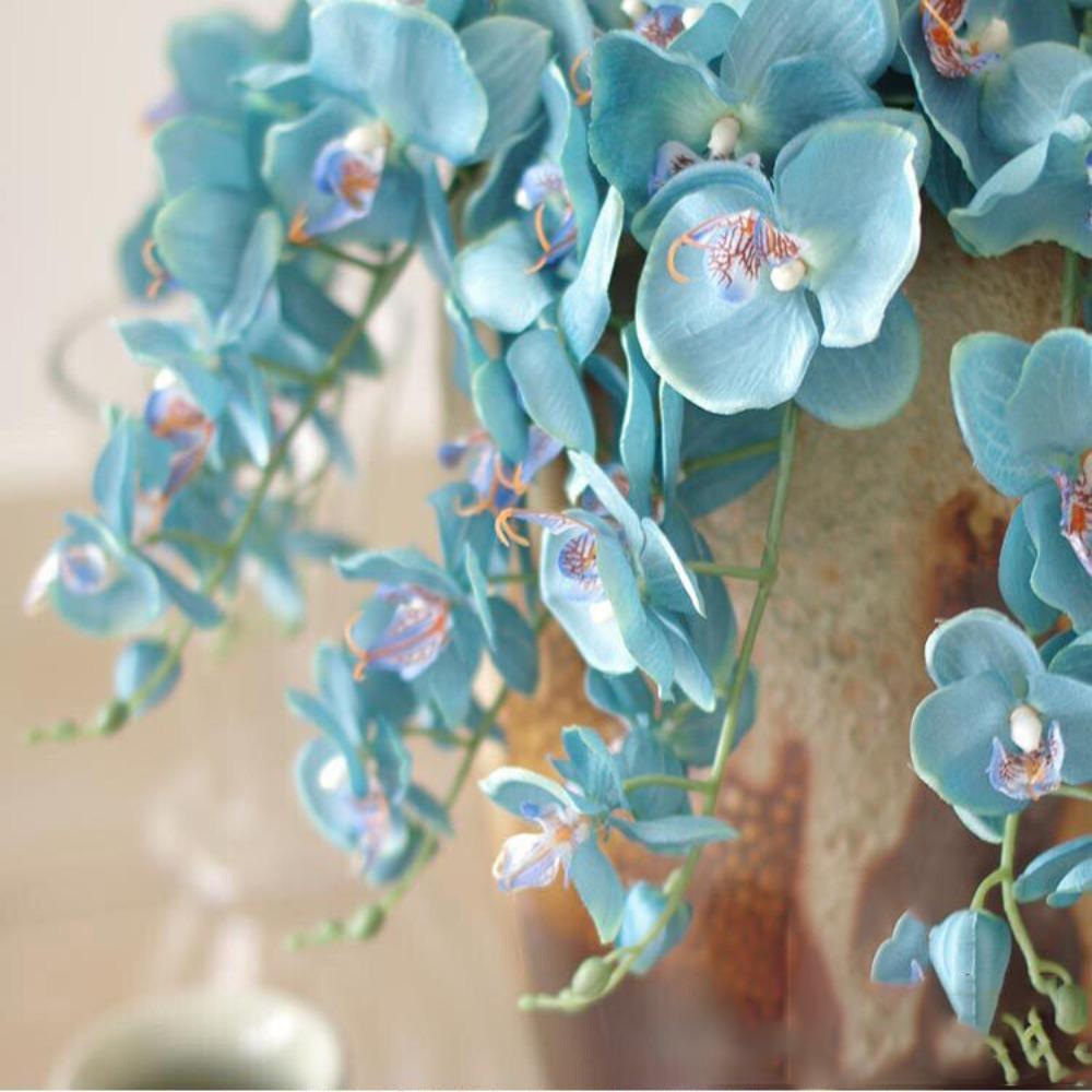 Сделай сам Ремесло Бабочка Орхидея Искусственный Шелк Поддельное Растение Цветок Домашнее Украшение