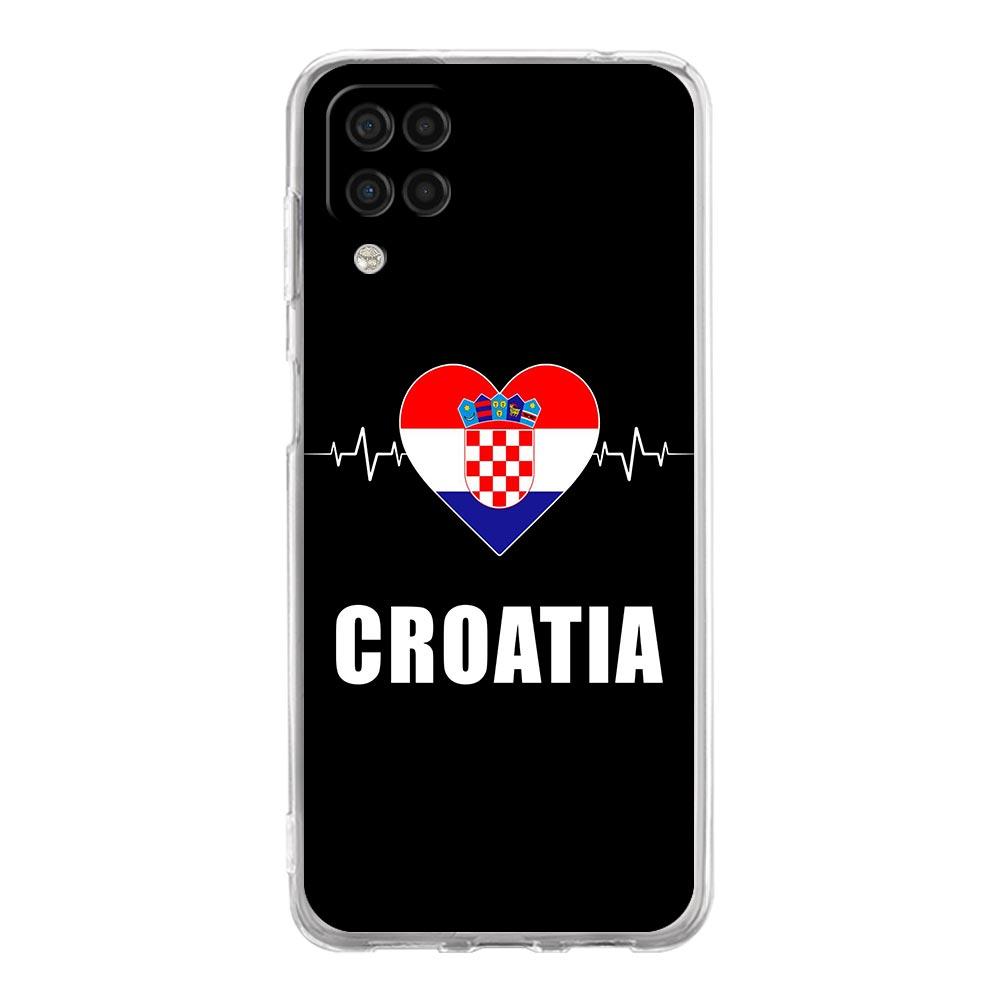 Croatia Flag Soccer Phone Case For Samsung Galaxy A51 A71 A21S A12 A11 A31 A41 A03S A13 A33 A73 A53 A52 A32 5G A23 Clear Cover