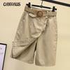 Summer Women's Culottes Pants Skirt Elastic Waist Wide Leg Skirt Fashion Casual Straight Five-point Pants High Waist Culottes