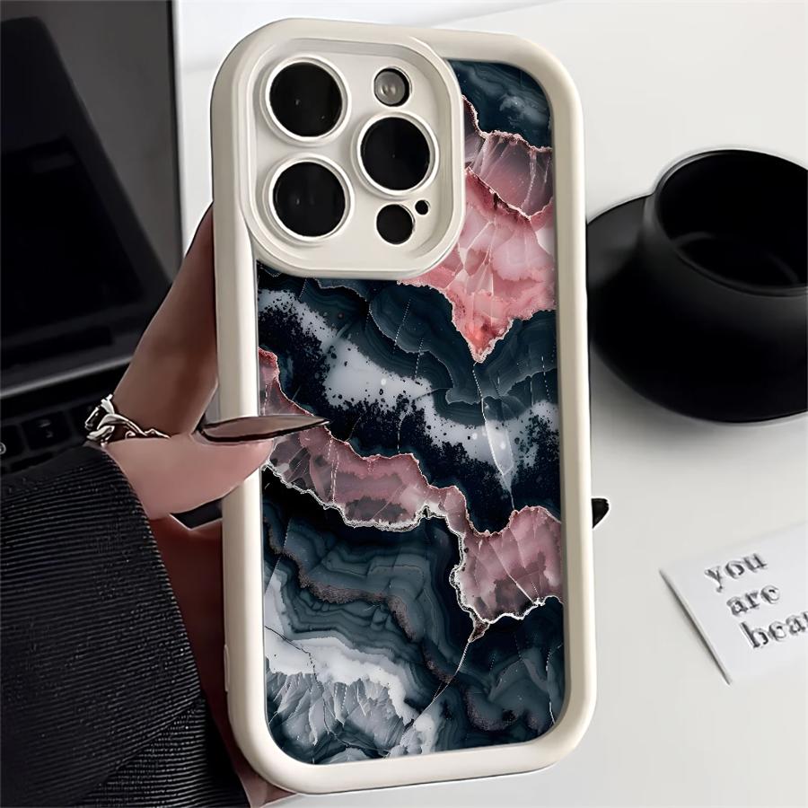 Чехол для телефона для iPhone 17 Pro Max Air 17e 12 Pro 14 16 15 Plus 13 11 Роскошный Мраморный Узор