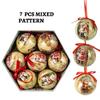 Xmas Party Hanging Ball for Home Party Ornament Christmas Gift Christmas Tree Decor Ball Baubles Ornament  Xmas Tree Toys 7 PCS  a Set