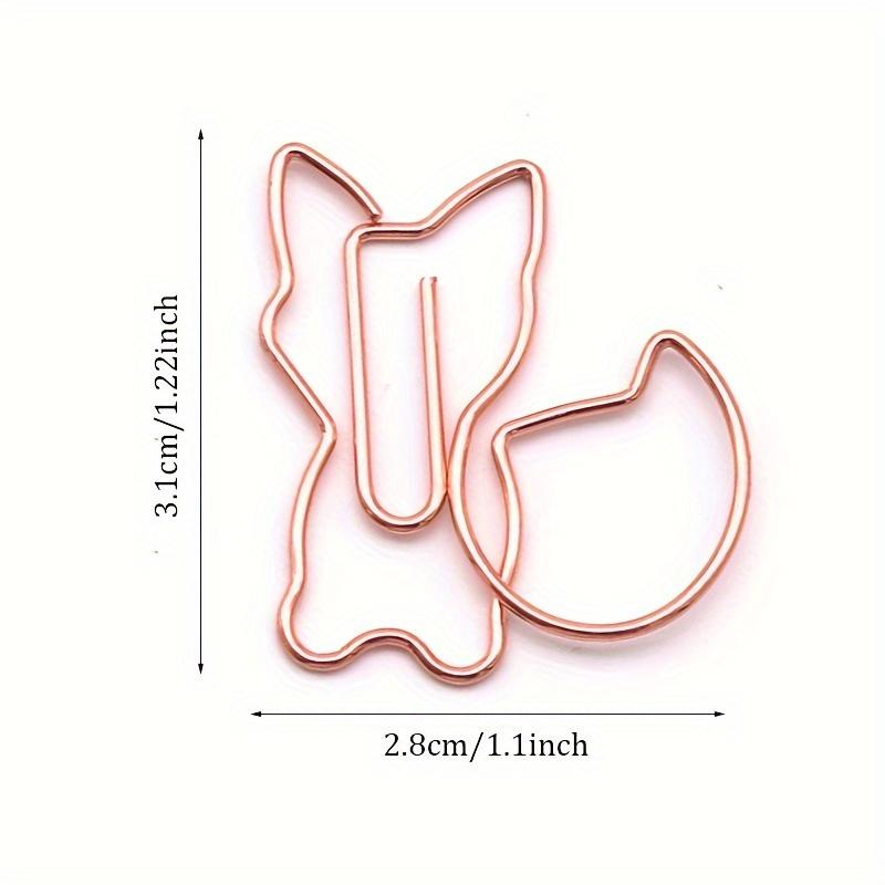 Набор из 20 Белок - Вдохновленные скрепки для бумаги в розово-золотом и золотом цвете - Очаровательные закладки для веселой организации офиса