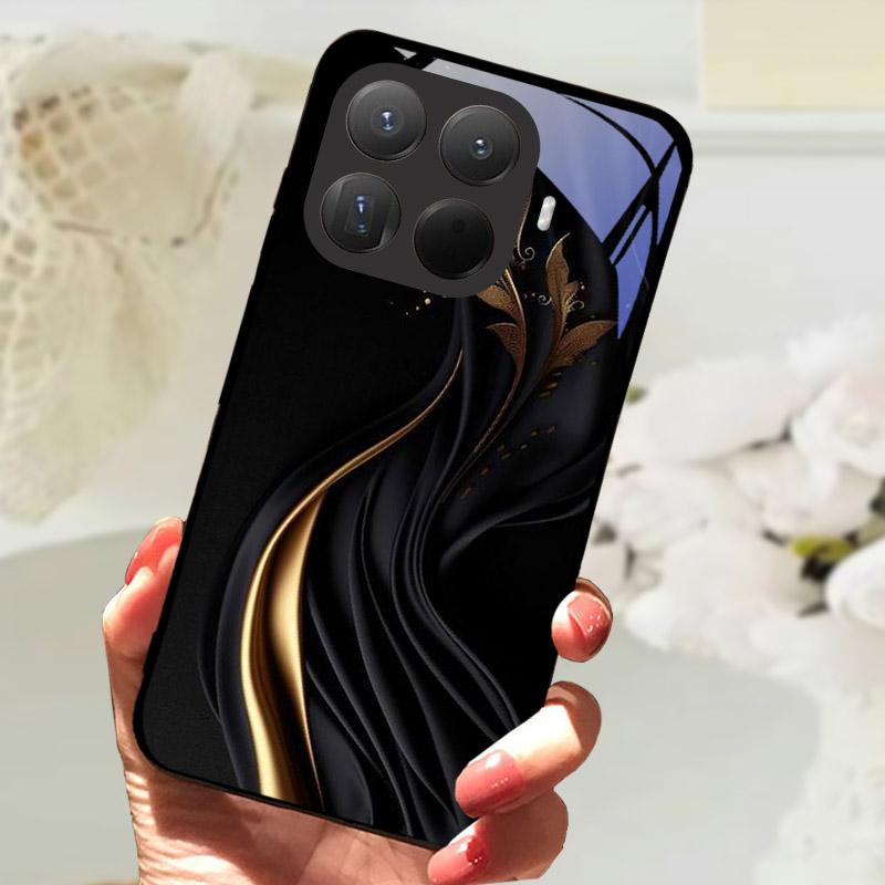 Чехол для Xiaomi 15T Pro Модный Закаленное Стекло Задняя Крышка Телефона Для Xiaomi 15TPro 15 T Xiaomi15T Защитный Чехол Fundas Coque