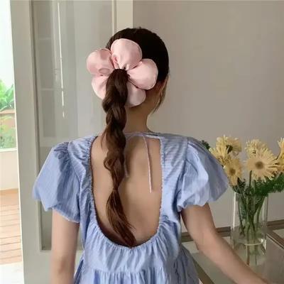 Корейские новые эластичные резинки для волос с цветочным узором из губки большого размера, женские заколки, головные уборы, аксессуары для волос для девочек
