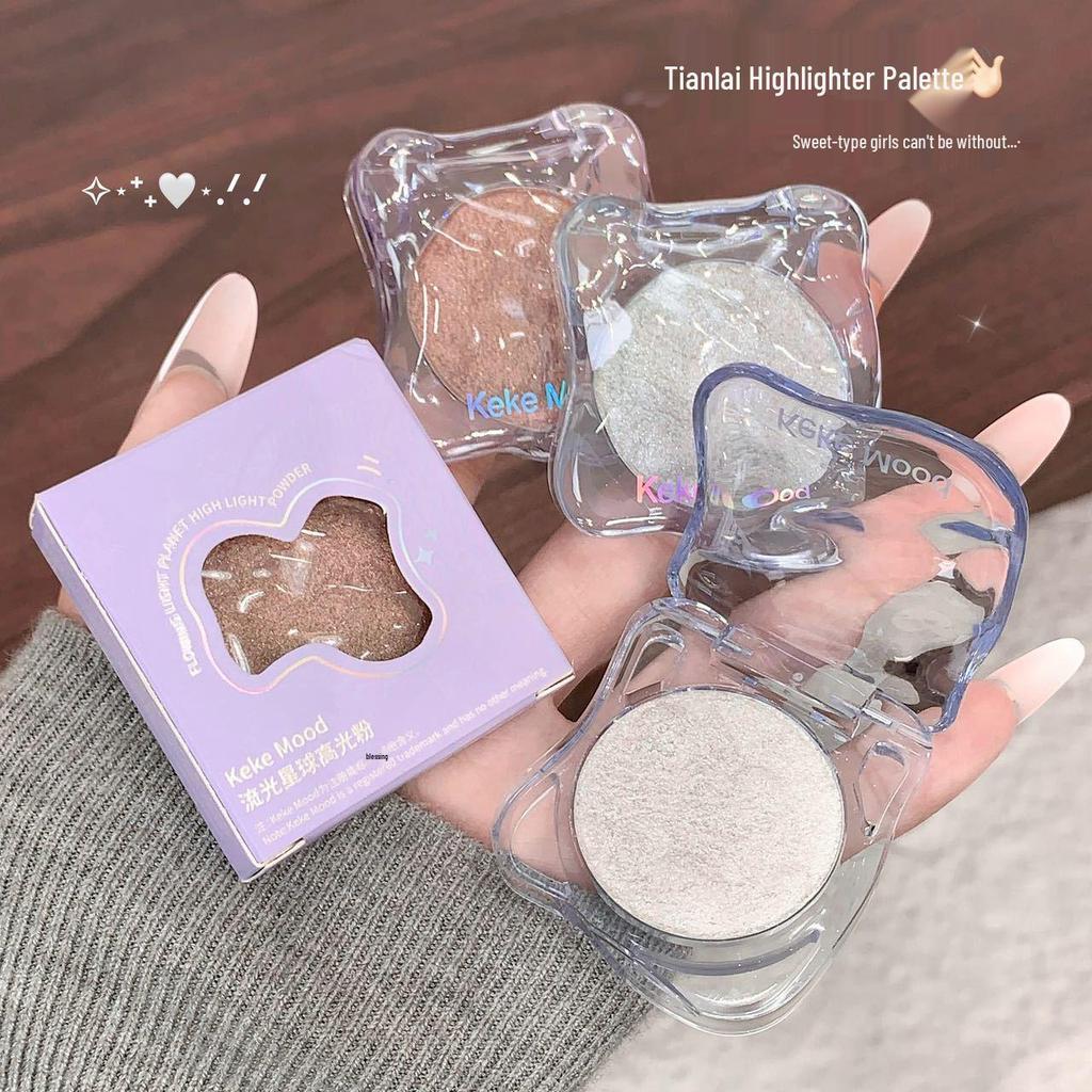 Светящаяся 3D пудра-хайлайтер kekemood: Придайте сияние, подчеркните контуры и улучшите цвет лица естественным образом