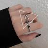 925 Silver-Plated Irregular Plain Ring for Women - Korean Simple & Trendy Design, Non-Fading