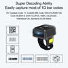 Barcode Scanner Portable Finger Handheld Wearable Ring 1D 2D Bar Code Reader BT+2.4G Wireless