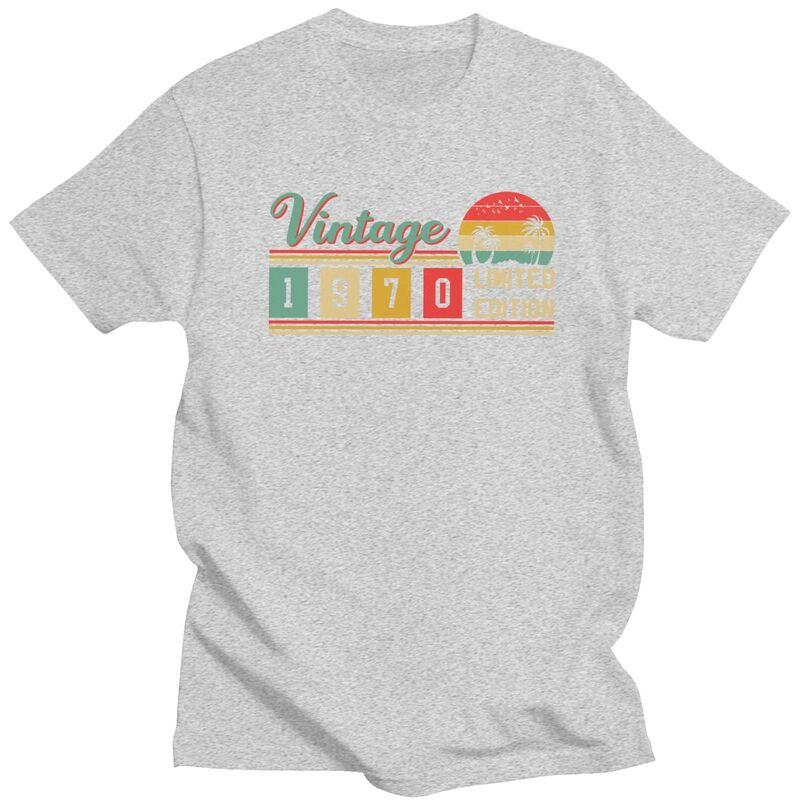 55th Vintage 1970 Limited Edition Bitrhday Gift T Shirt Men Short Sleeves 100 Cotton Tshirt Casual Tees Streetwear Tshirts
